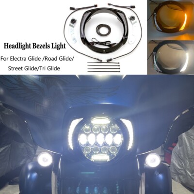 その他 amber For Electra Glide Ultra Limited FLHTK2014-2023 Headlight