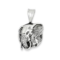 925 Sterling Silver Antiqued Elephant Head Charm Pendant - 19x31mm 4.37 Grams on sale 925 Sterling Silver Antiqued Elephant Head Charm Pendant - 19x31mm 4.37 Grams on sale