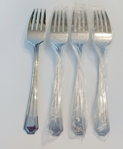 (4) NEW International CARLEIGH Stainless Dinner Forks~China~Free Shipping - Picture 2 of 6
