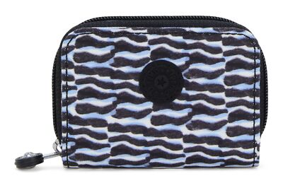 kipling Basic Print Tops Wallet S Geldbörse Holiday Waves schwarz hellblau Neu