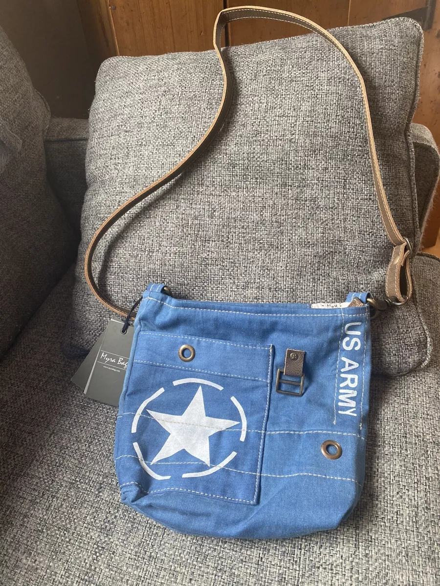 NWT Myra Bag Denim Blue Star Crossbody Purse Vintage Upcycled