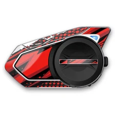 For SENA 50S Skin Protective Sticker Decal Glossy Red Striple