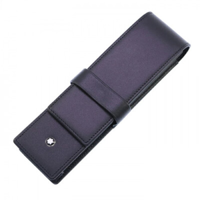 Montblanc Meisterstück 2-Pen Pouch with Clasp (Siena) Black Montblanc Meisterstück 2-Pen Pouch with Clasp (Siena) Black