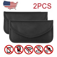 2Pcs Faraday Bag RFID Signal Blocking Shielding Pouch Cell Phone Wallet Blocker
