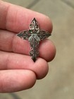 Vintage 12k BLACK HILLS Gold C. Co Sterling Silver Cross Charm Pendant — photo 4