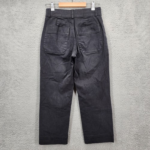 Everlane The Way High Drape Pant Black Organic Cotton Size 2 Women's - Afbeelding 5 van 13
