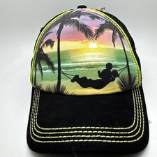 Disney Parks Mickey Mouse Beach Scene Baseball Hat Cap Snapback Mesh