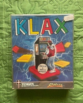 KLAX - DOMARK - TENGEN - IBM FLOPPY PC - TANDY COMPATIBLE - SMALL BIG BOX DOS