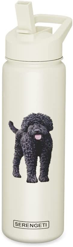 Бутылка для воды E-S Pets из нержавеющей стали 24 унции непроливаемая черный Лабрадор 5790₽