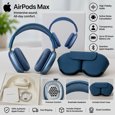 Apple AirPods Max Bluetooth Over-Ear Headphones ANC/Transparency w/ Case
