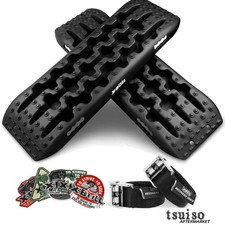 Black Recovery Traction Tracks - 10 Ton Load Capacity for Off-Road Adventures