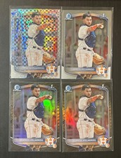 2025 Bowman Chrome Jancel Villarroel 4 Card Lot Base 2xRept X-Fractor #BCP-26