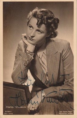 HANSI KNOTECK Original Autogramm signierte Ross Postkarte 30er Jahre
