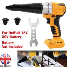 Cordless Electric Rivet Gun Brushless with LED For DeWalt 18V 20V Li-ion Battery