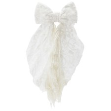 Wild Fable Lace Bow Hair Barrette Clip with Fringe in White