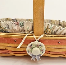 Longaberger Year 2000  Century Basket With Plastic Protector, Liner And Tie-On