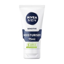 NIVEA MEN Sensitive Face Moisturiser Men's Moisturiser with 0% Alcohol 75ml