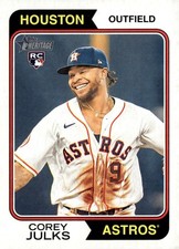 2023 Topps Heritage 623 Corey Julks Houston Astros Rookie Card. rookie card picture