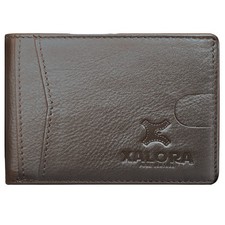 XALORA Mens Wallet Genuine Nappa Leather Slim Bifold RFID Blocking - Brown