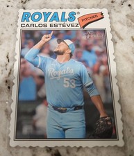 2026 Topps Heritage Carlos Estevez Deckle Edge RC Kansas City Royals 