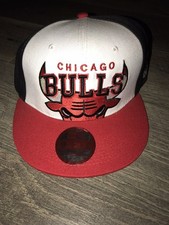 Chicago Bulls NBA New Era 9Fifty Snapback Hat White/red Adjustable Snapback