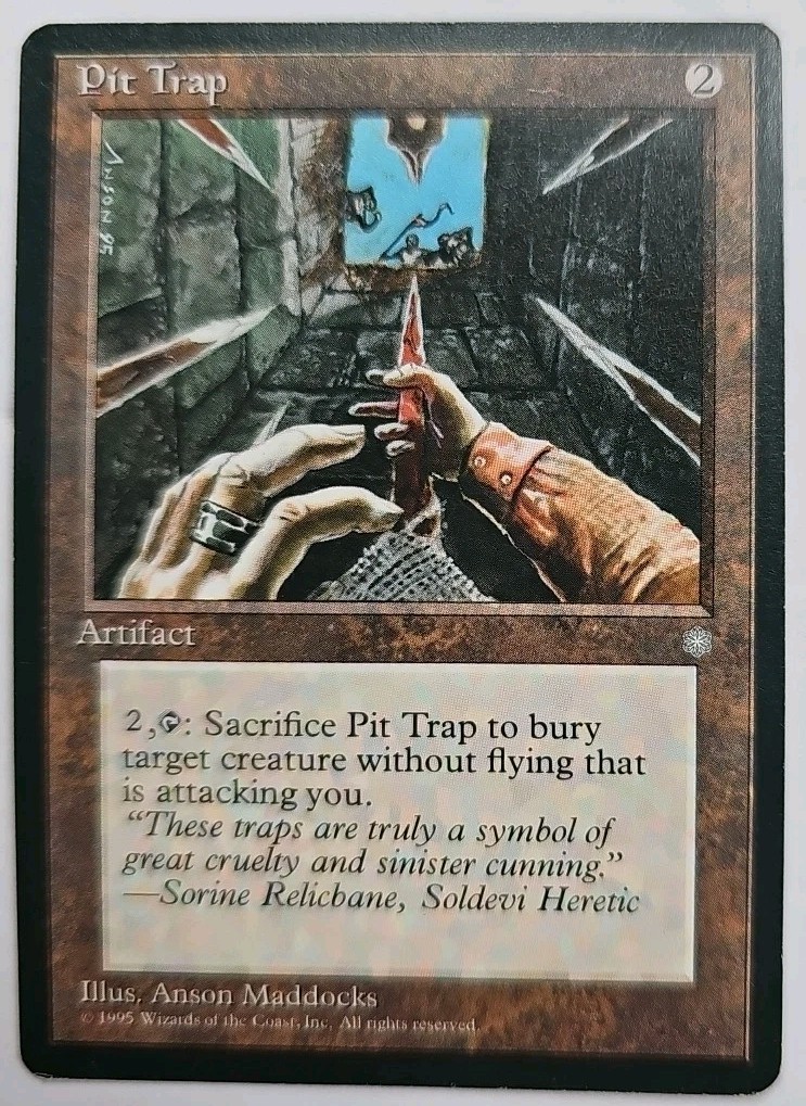MTG Magic The Gathering Card Pit Trap Artifact Ice Age 1995