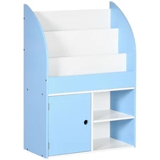Wooden Kids 36.5H Bookshelf 25.75L Cabinet 110 lb Capacity Storage