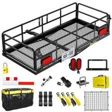 Mockins 60x24x14 High Rail Hitch Cargo Carrier With Rear Lights Cargo Bag Mockins 60x24x14 High Rail Hitch Cargo Carrier With Rear Lights Cargo Bag
