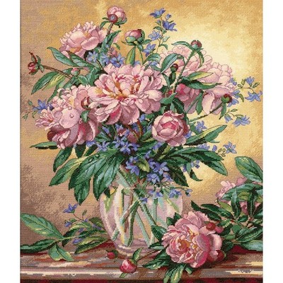Dimensions Peonies & Canterbury Bells Gold Counted Cross 35211 (NO TREAD/FABRIC)