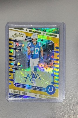 2024 Panini Absolute Rookie Adonai Mitchell 9/10 Gold Stars Auto