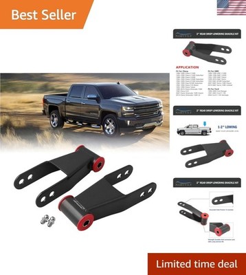 2'' Rear Drop Lowering Shackle Suspension Kit Compatible with 1988-1998 Chevy ...