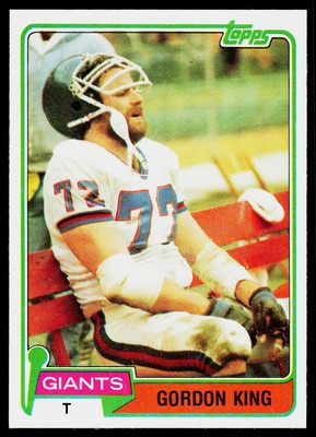 Gordon King, 1981 Topps, #14, New York Giants, RC