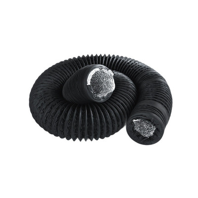 Air Duct Hose Flexible Double Layer Aluminum Foil PVC with Steel Wire Support