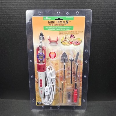 Clover Mini Iron II - The Adapter Set, #9101, With Attachments, Brand New!
