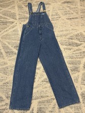 Key Apparel Blue Bib Overalls Denim Youth Size 14