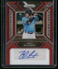 2024 Panini Prizm #SS-ZD Zach DeLoach Sensational Signatures Red Prizms #5/99