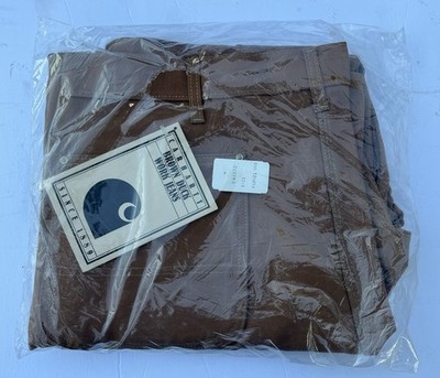 NOS Vintage Carhartt Brown Duck Works Pants 44 32