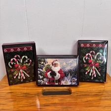 3 Packs Christmas Cards Leanin' Tree 24 Candy Cane and Santa Claus w/ Envelopes