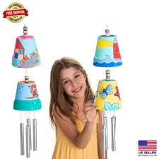Larger Bells DIY Wind Chime Kit - 2-Pack Craft Fun for Ages 6-12 - Perfect Gift