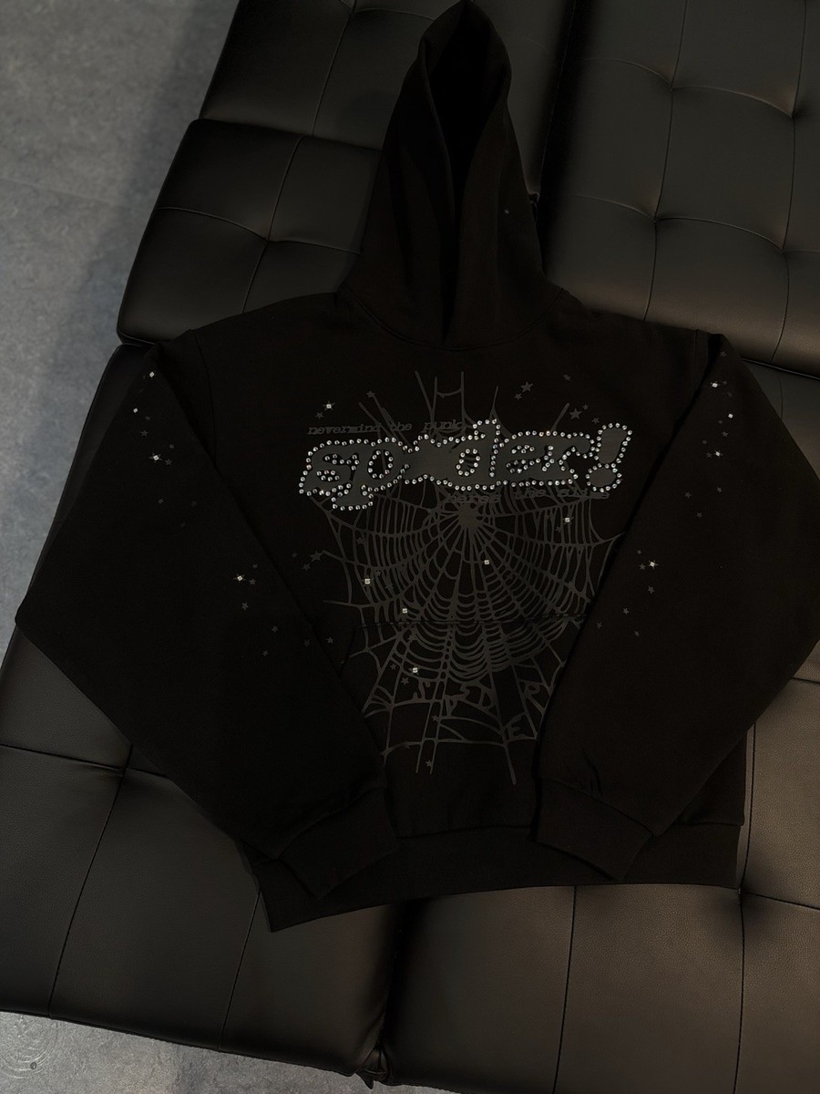 Sp5der Black VVS Stone Hoodie Size (Small) 2026 100% Authentic | eBay