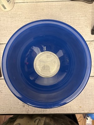 Vintage PYREX Corning Blue Clear Bottom 2 L Large Mixing Nesting Bowl 325 NY USA