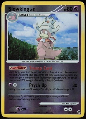 Slowking 28/106 Great Encounters Reverse Holo Rare Pokemon Karte - NM