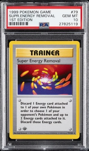1999 POKEMON BASE SET 1ST EDITION #79 SUPER ENERGY REMOVAL PSA 10