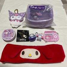 Sanrio My Melody Kuromi 8 Piece Set Hello Kitty Charm Strap Pouch Badges