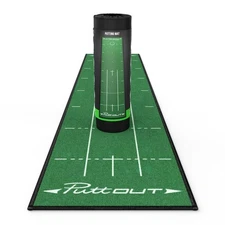 PuttOUT Medium Putting Mat - Perfect Your Golf Putting (7.9ft x 1.6ft)(Green)