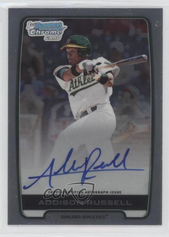 2012 Bowman Draft Chrome Picks Refractor Addison Russell #BCA-AR Auto 9bg
