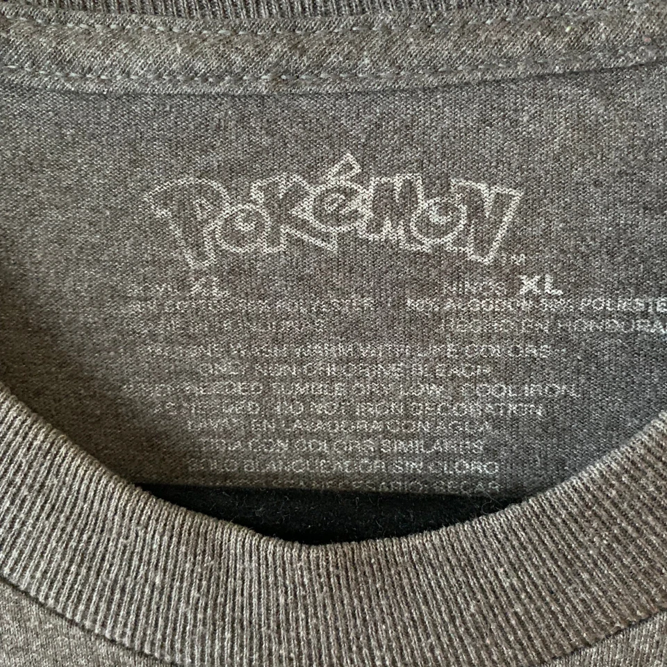 Pokémon Evolution Black & White Graphic T-Shirt Youth XL Kids Anime Tee - Image 2 of 3