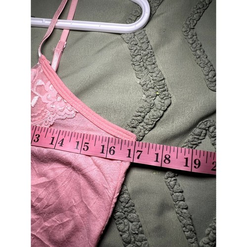 Maurices pink crinkle lace trim cami tank top womens medium y2k fairy babydoll - Picture 7 of 9