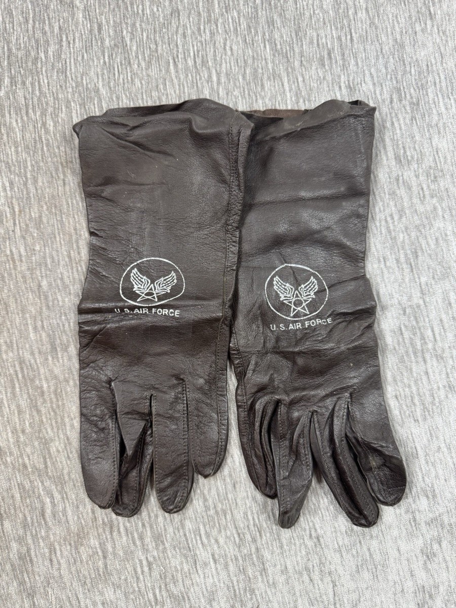 WW2 USAAF Type B-3A Leather Flying Gloves Size 9 US Army Air Force