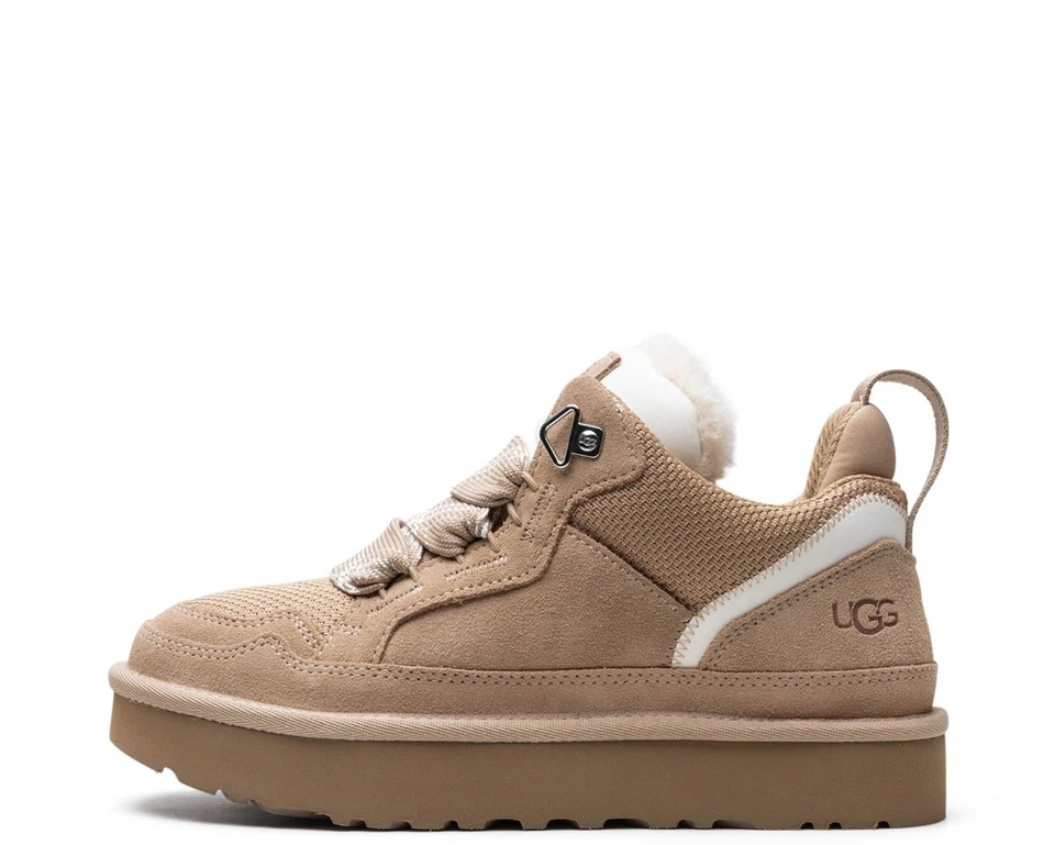 100% UGG Lowmel Sand Suede Mesh Sneakers Women's sizes 6 7 8 9 10 NEW in Box - Image 3 of 4